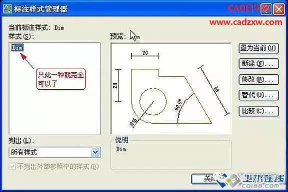 布局设置及应用教程，标注及标注样式的图1
